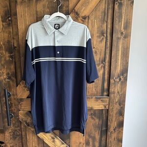 FootJoy Blue and Gray Polo Shirt for Golf